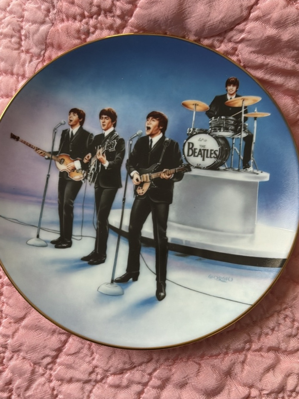 The Beatles Collector Plate "live in concert"